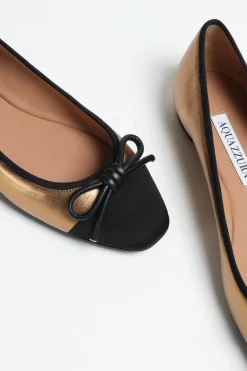 Femme Aquazzura Ballerines Parisina En Laiton/Noir