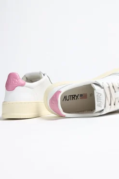 Femme Autry Baskets 01 Low En Blanc/Mauve