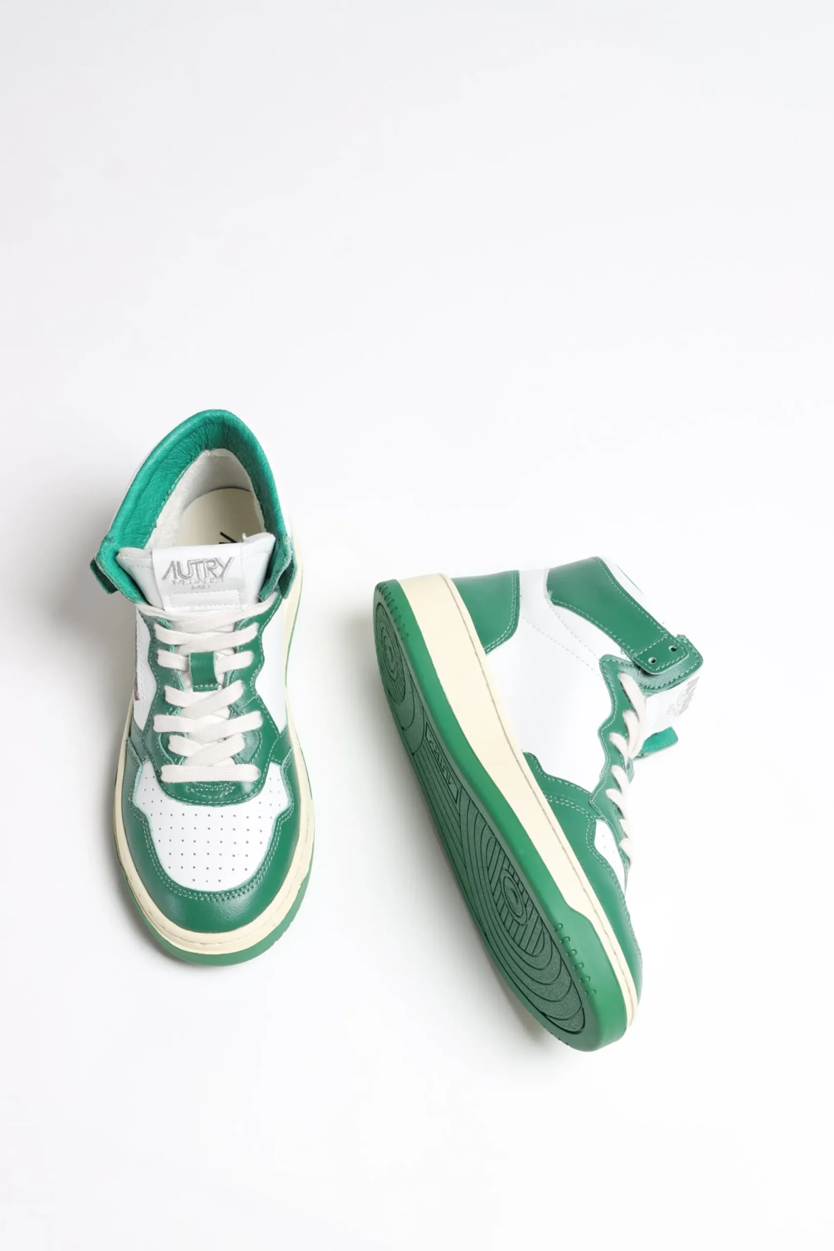 Femme Autry Baskets Bicolor Up Mid En Blanc/Vert