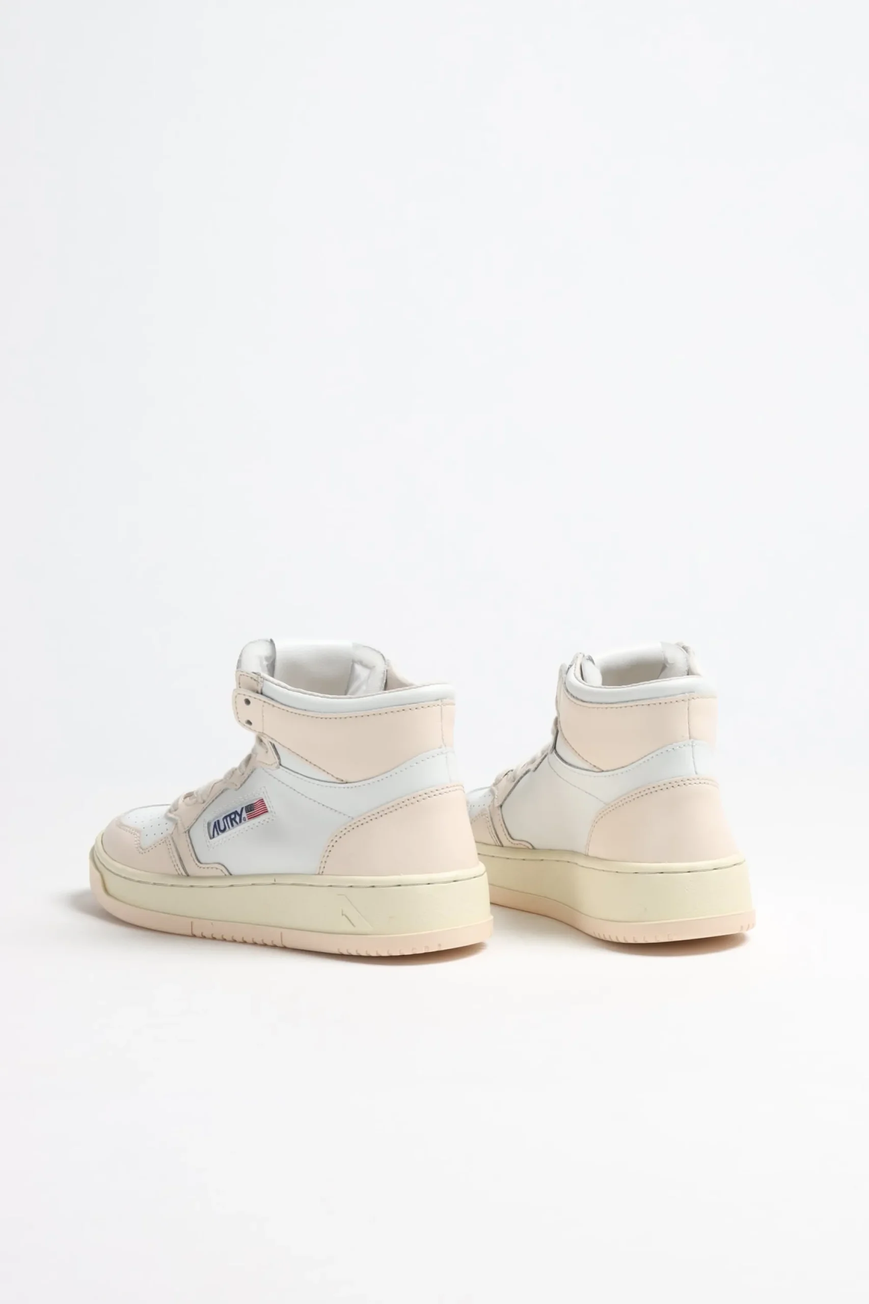 Femme Autry Baskets Bicolor Up Mid En Blanc/Givre