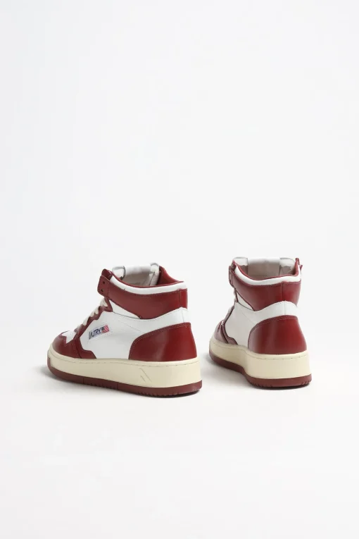 Femme Autry Baskets Bicolor Up Mid En Blanc/Syrah