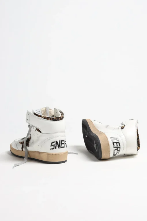 Femme Golden Goose Baskets Sky Star Leo En Blanc/Marron