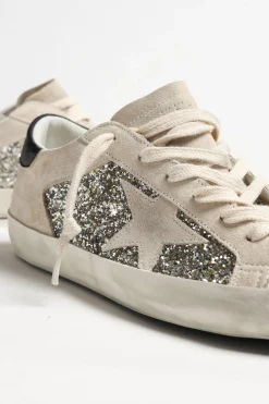Femme Golden Goose Baskets Super Star Platinum/Beige