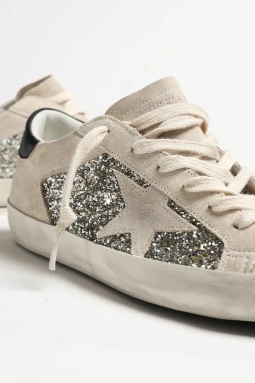 Femme Golden Goose Baskets Super Star Platinum/Beige