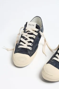 Femme Golden Goose Baskets V-Star 2 En Bleu Marine/Argente