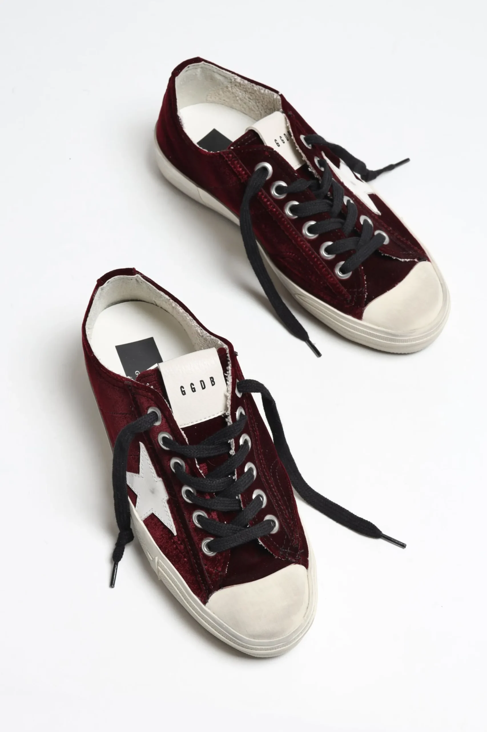 Femme Golden Goose Baskets V-Star 2 En Bordeaux/Blanc