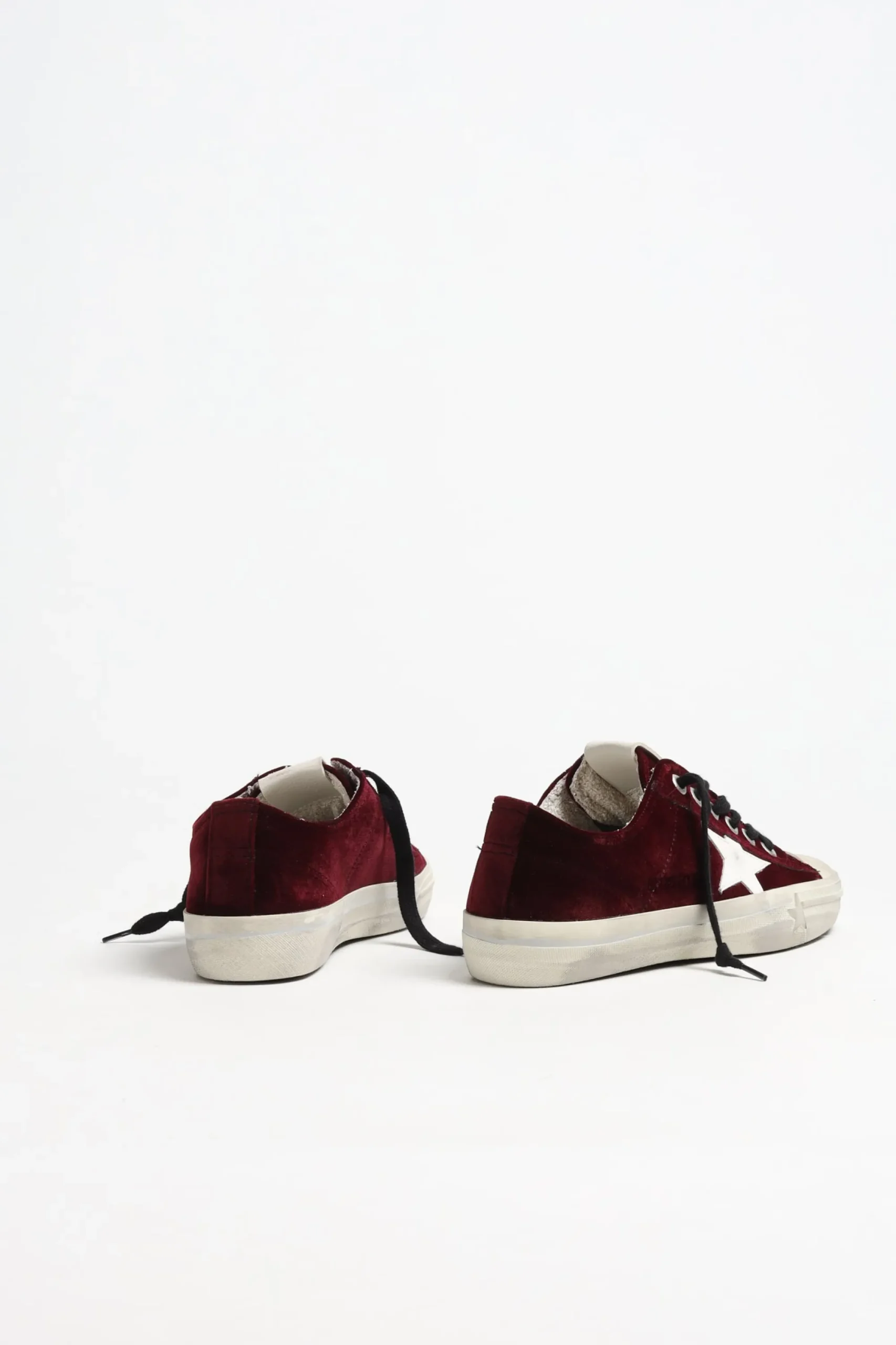 Femme Golden Goose Baskets V-Star 2 En Bordeaux/Blanc