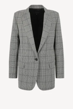 Femme Nili Lotan Blazer Diane En Noir/Ivoire