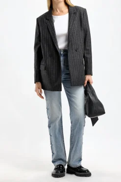 Femme IRO Blazer Donesi En Anthracite/Gris