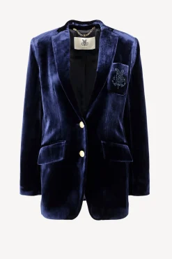 Femme DMN Blazer En Velours Armanda En Marine