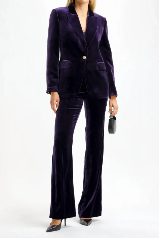 Femme DMN Blazer En Velours Mila En Violet
