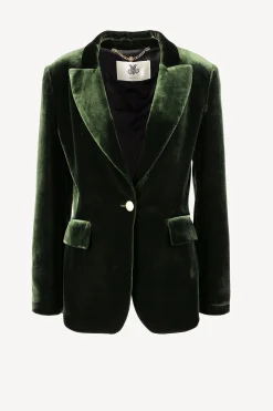 Femme DMN Blazer En Velours Mila En Olive