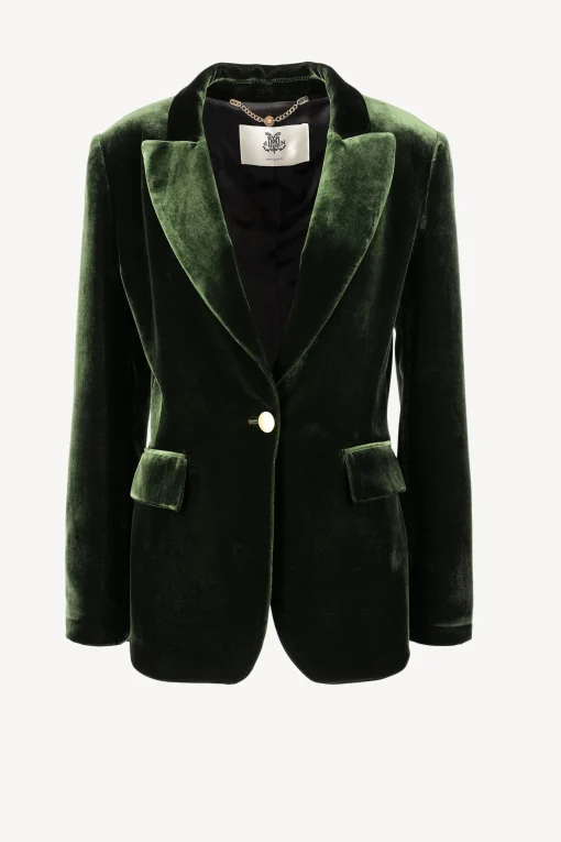 Femme DMN Blazer En Velours Mila En Olive