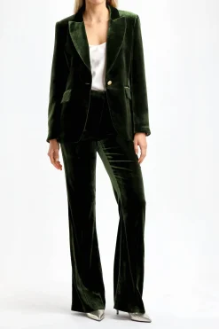 Femme DMN Blazer En Velours Mila En Olive