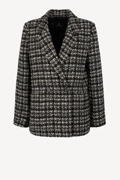 Femme Anine Bing Blazer Madeleine En Tan/Noir