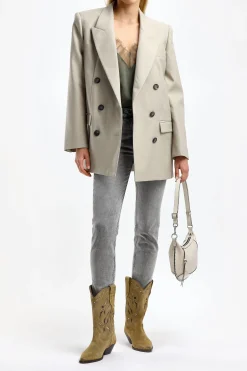 Femme Isabel Marant Blazer Nevimea En Paille
