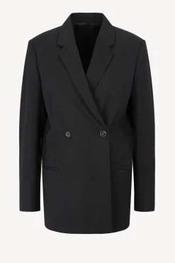 Femme Toteme Blazer Noir A Double Rangee