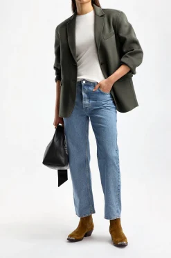 Femme Anine Bing Blazer Quinn En Olive