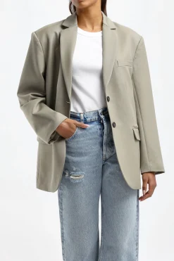 Femme Anine Bing Blazer Quinn En Vert Kaki