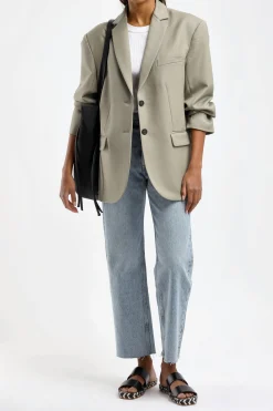 Femme Anine Bing Blazer Quinn En Vert Kaki