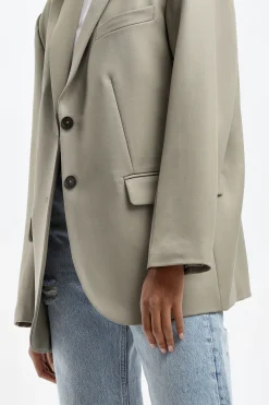 Femme Anine Bing Blazer Quinn En Vert Kaki