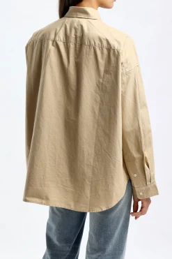 Femme R13 Blouse Boxy Button Up En Kaki