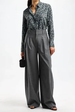 Femme Altuzarra Blouse Chika Dans Stormcloud Feather