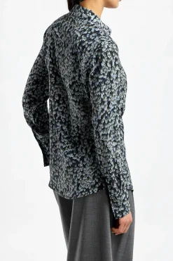 Femme Altuzarra Blouse Chika Dans Stormcloud Feather