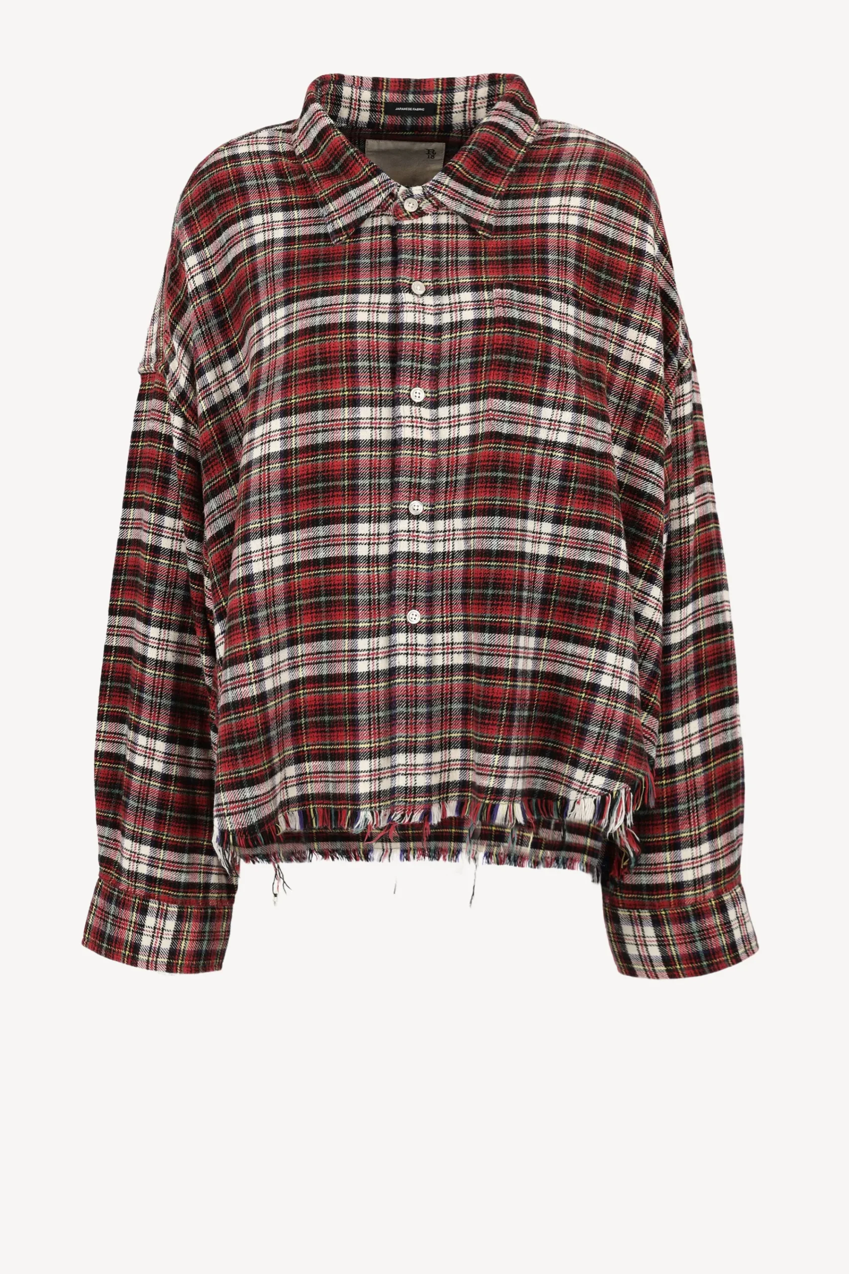 Femme R13 Blouse Drop Neck En Rouge/Ecru