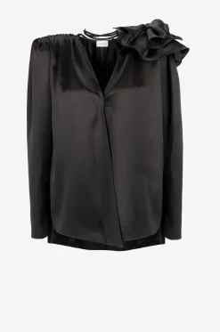 Femme Magda Butrym Blouse Flower En Noir
