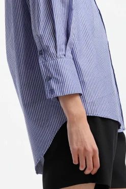 Femme Anine Bing Blouse Mika En Bleu/Blanc