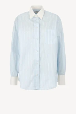 Femme Victoria Beckham Blouse Oversized Mens En Bleu Ciel/Blanc
