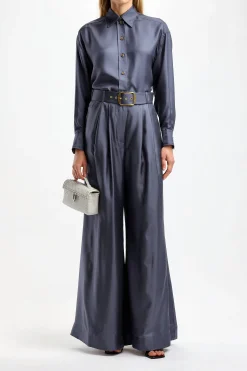 Femme Zimmermann Blouse Relaxed In Paradise Navy