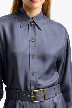 Femme Zimmermann Blouse Relaxed In Paradise Navy