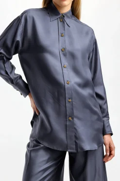 Femme Zimmermann Blouse Relaxed In Paradise Navy
