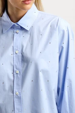 Femme Frame Blouse The Oversized En Chambray