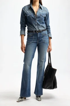 Femme Nili Lotan Blouse Travis En Classic Wash