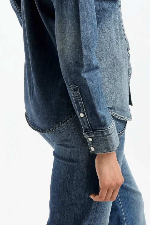 Femme Nili Lotan Blouse Travis En Classic Wash