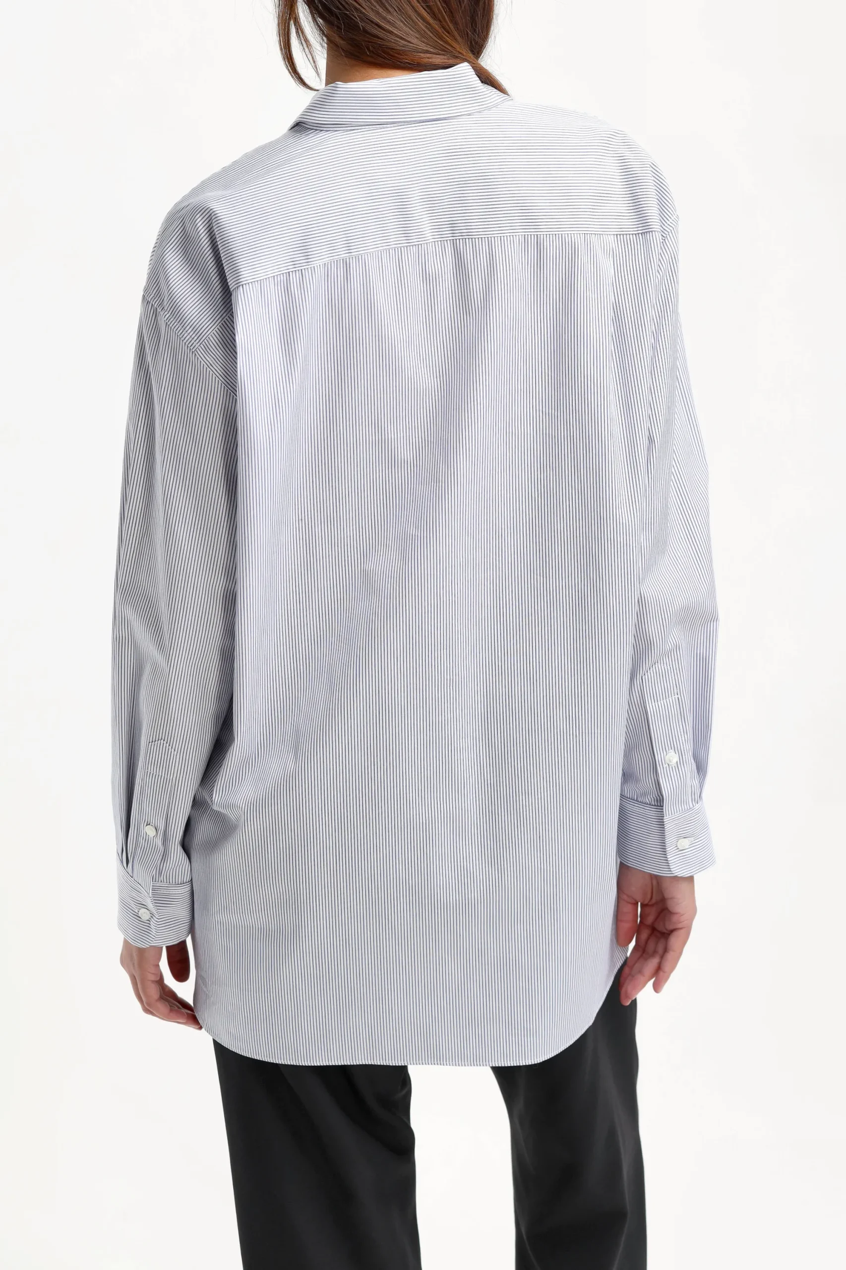 Femme Nili Lotan Blouse Yorke En Blanc/Bleu Marine