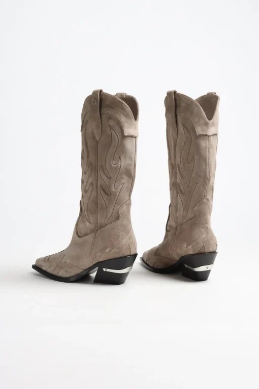 Femme Anine Bing Boots Tania Mid Calf En Taupe