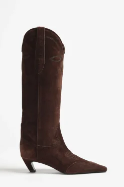 Femme Khaite Bottes Knee High Dallas A Coffee