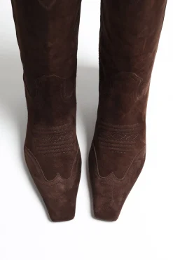 Femme Khaite Bottes Knee High Dallas A Coffee