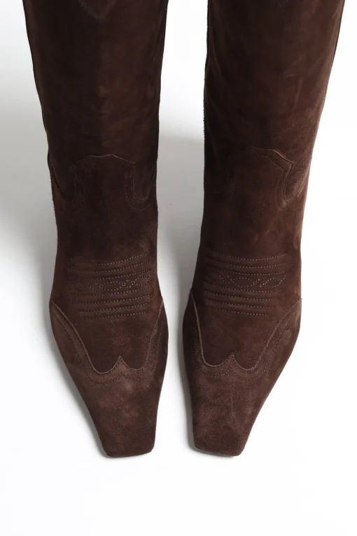 Femme Khaite Bottes Knee High Dallas A Coffee