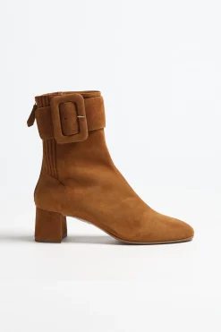 Femme Aquazzura Bottine St. Honore Buckle En Cognac