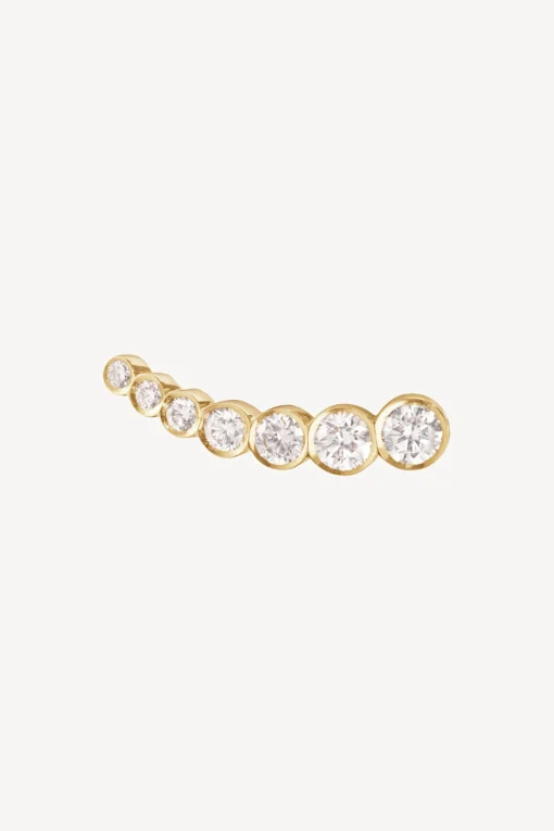 Femme Sophie Bille Brahe Boucle D'Oreille Petite Croissant Droite En Or Jaune