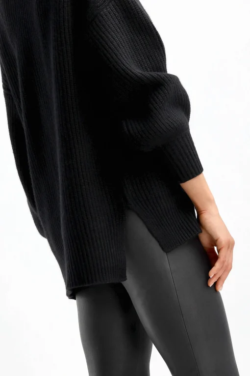 Femme Van Kukil Cardigan Alexandra In Ebony Black