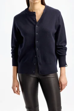 Femme Extreme Cashmere Cardigan Be Game N°283 En Bleu Marine