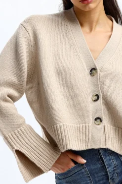 Femme Allude Cardigan Boxy En Beige Clair