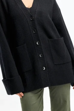 Femme Allude Cardigan Midi En Noir