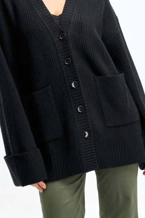 Femme Allude Cardigan Midi En Noir